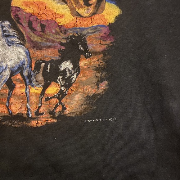 Vintage Dingo Horse Shirt Adult Medium Black Western Cowboy‎ - Picture 4 of 5